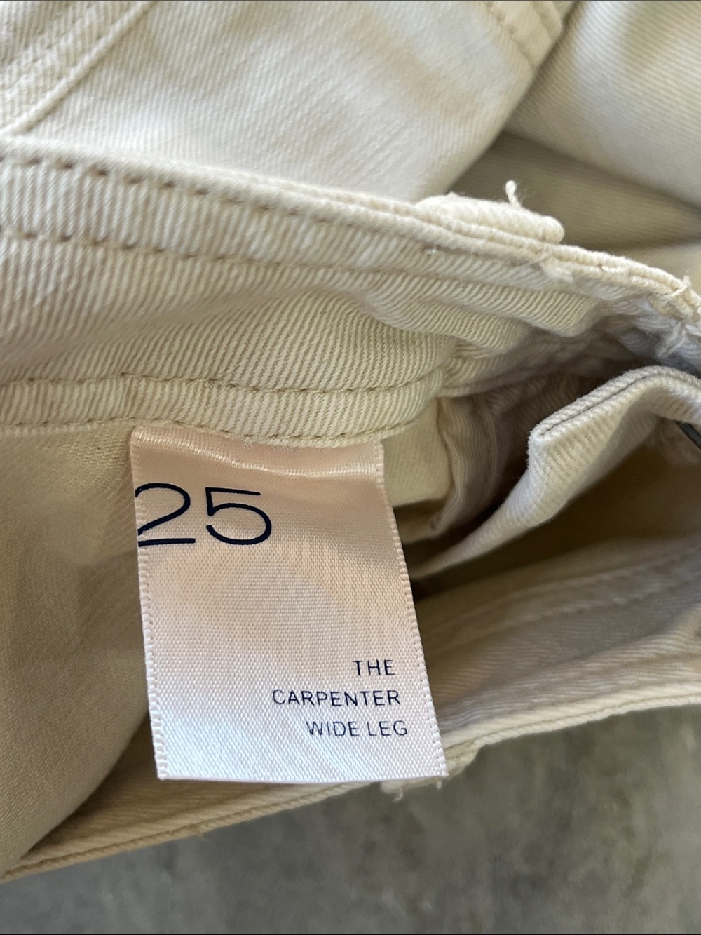 Pilcro The Carpenter Wide Leg Pants Size 25 Khaki Cream - Picture 8 of 13